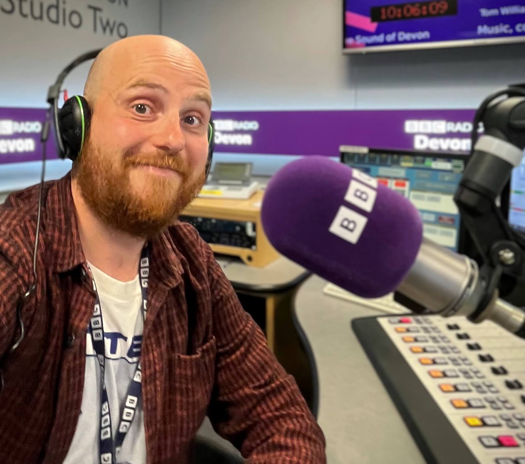 Tom Williams in a radio studio